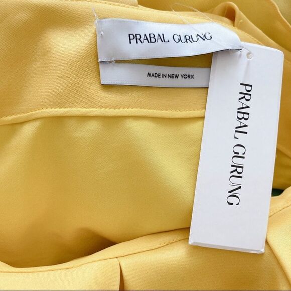 PRABAL GURUNG Carsix 100% Silk One Shoulder Dress - Picture 7 of 12